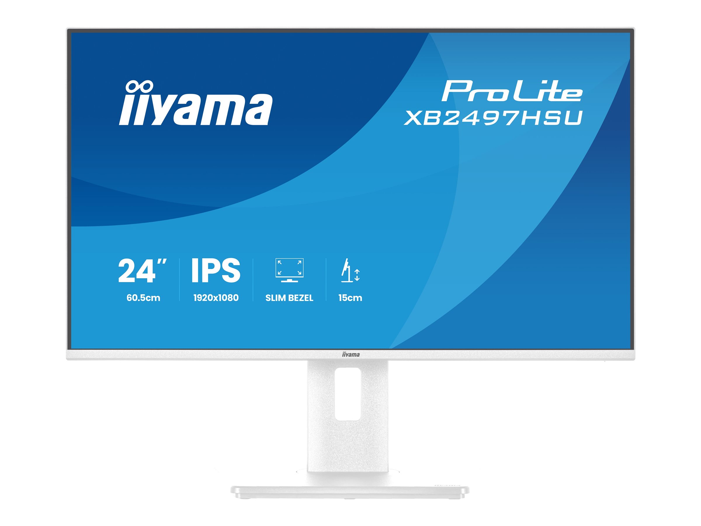 Iiyama ProLite XB2497HSU-W1 - LED-Monitor - (23.8" sichtbar) - 1920 x 1080 Full HD (1080p) @ 120 Hz - IPS - 350 cd/m² - 1500:1 - 4 ms - HDMI - DisplayPort - Lautsprecher - weiß - Matte Iiyama ProLite XB2497HSU-W1 - LED-Monitor - (23.8" sichtbar) - 1920 x 1080 Full HD (1080p) @ 120 Hz - IPS - 350 cd/m² - 1500:1 - 4 ms - HDMI - DisplayPort - Lautsprecher - weiß - Matte