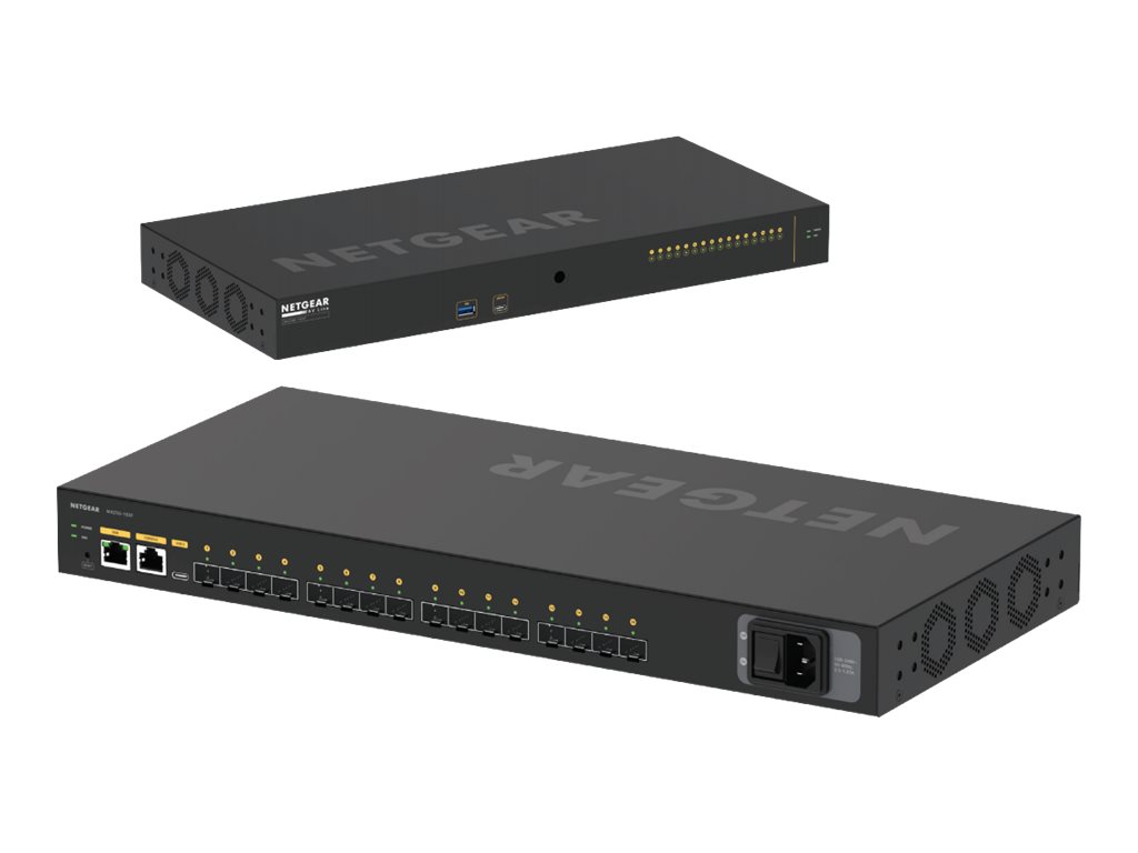 Netgear AV Line M4250-16XF - Switch - L3 - managed - 16 x 10 Gigabit SFP+ - Seite-zu-Seite-Luftstrom - an Rack montierbar