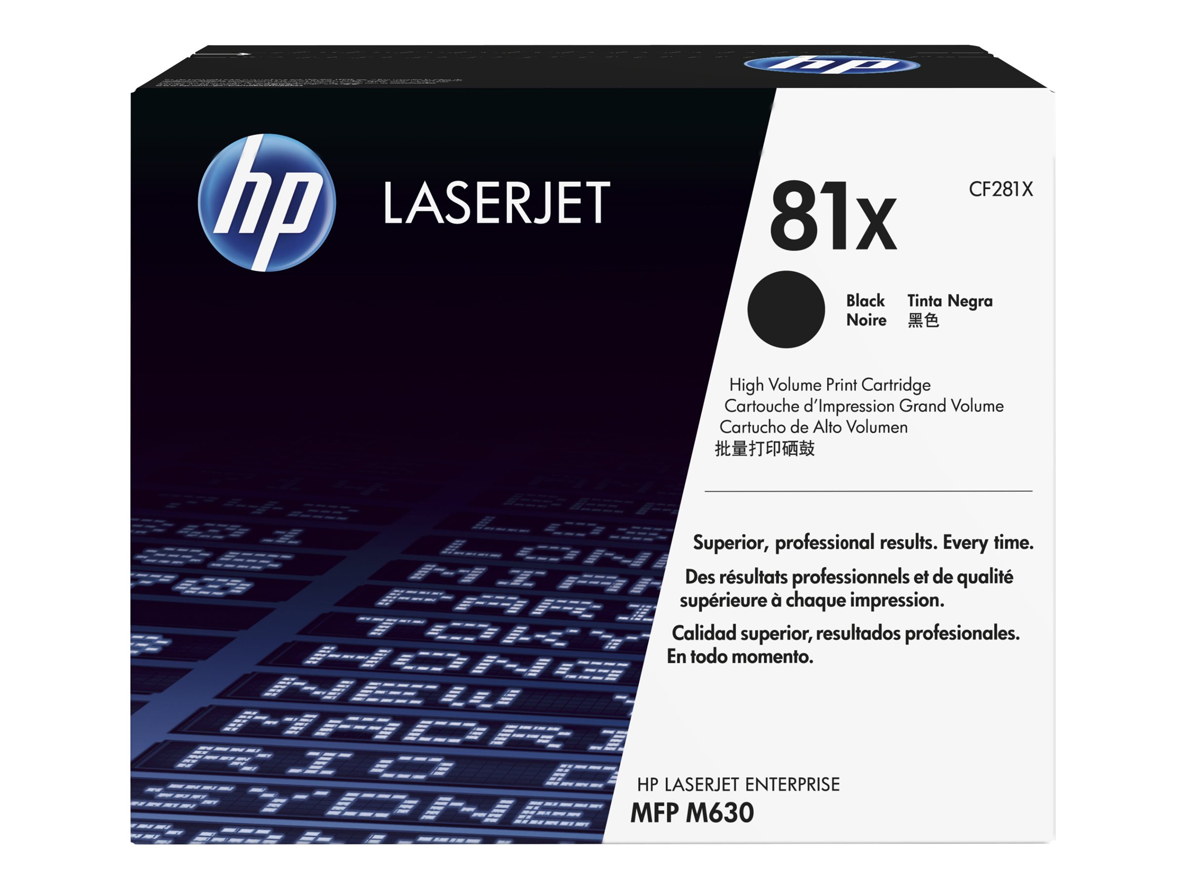 HP 81X - Hohe Ergiebigkeit - Schwarz - original - LaserJet - Tonerpatrone (CF281X) - für LaserJet Enterprise M632 - MFP M630; LaserJet Enterprise Flow MFP M630; Officejet Pro 8730