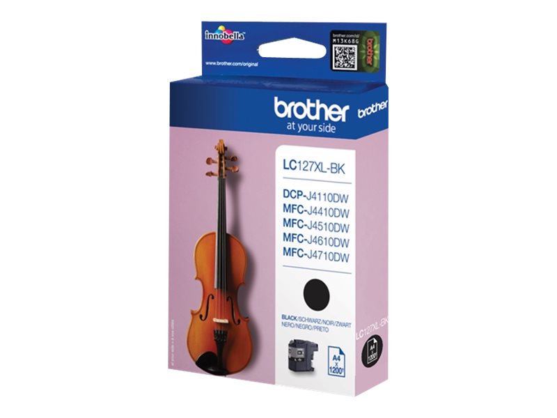 Brother LC127XLBK - Sehr hohe Ergiebigkeit - Schwarz - Original - Tintenpatrone - für Brother DCP-J4110DW - MFC-J4410DW - MFC-J4510DW - MFC-J4610DW - MFC-J4710DW