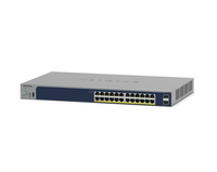 Netgear Smart GS724TPP - Switch - L3 Lite - Smart - + 2 x Gigabit SFP - Desktop - an Rack montierbar - PoE+ (380 W)