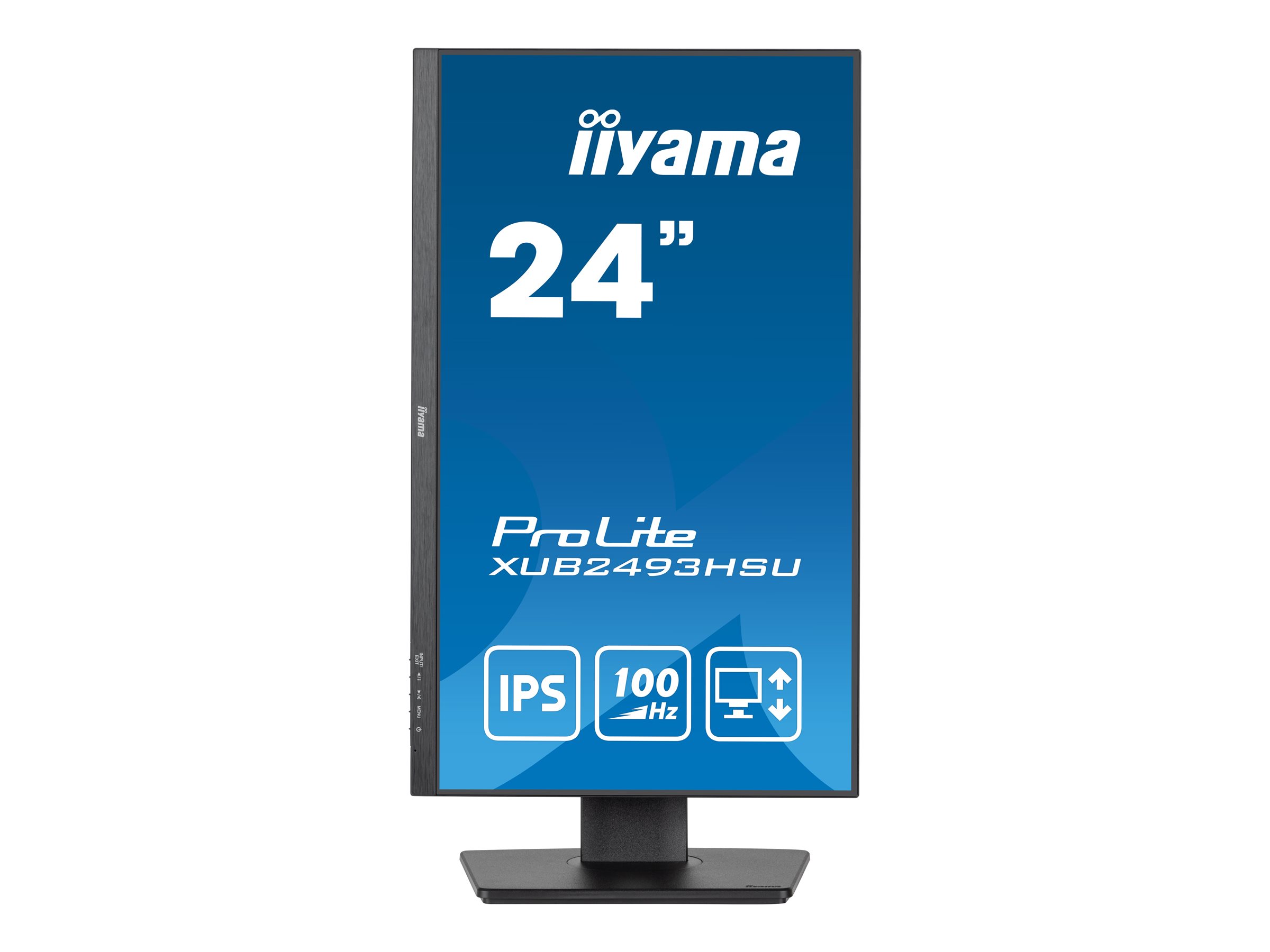 Iiyama ProLite XUB2493HSU-B6 - LED-Monitor - 61 cm (24") - (23.8" sichtbar) - 1920 x 1080 Full HD (1080p) @ 100 Hz - IPS - 250 cd/m² - 1000:1 - 1 ms - HDMI - DisplayPort - Lautsprecher - mattschwarz