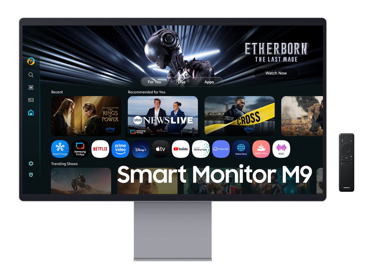 Samsung S32FM900SU - M90SF Series - OLED-Monitor - - 3840 x 2160 4K UHD (2160p) @ 165 Hz - 250 cd/m² - 1000000:1 - DisplayHDR 400 True Black - 0.03 ms - HDMI - DisplayPort - USB-C - Lautsprecher - Carbon Silver - Eclipse Silver