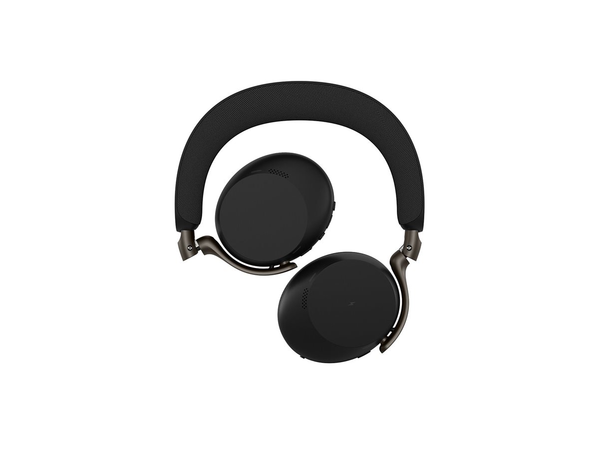Jabra Evolve3 75 UC - Headset - On-Ear - Bluetooth - kabellos - aktive Rauschunterdrückung - USB-C über Bluetooth-Adapter - Schwarz - mit kabelloses Ladepad - UC-zertifiziert - Zoom-zertifiziert - Google Meet-zertifiziert Jabra Evolve3 75 UC - Headset - On-Ear - Bluetooth - kabellos - aktive Rauschunterdrückung - USB-C über Bluetooth-Adapter - Schwarz - mit kabelloses Ladepad - UC-zertifiziert - Zoom-zertifiziert - Google Meet-zertifiziert