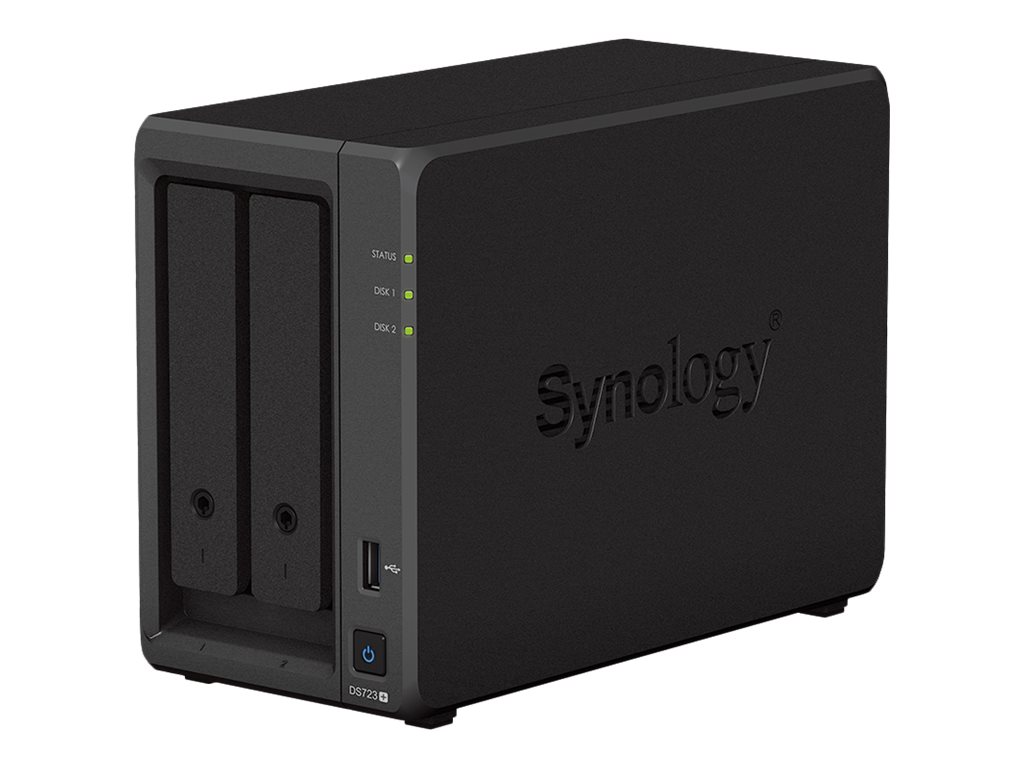 Synology Disk Station DS723+ - NAS-Server - 2 Schächte - RAID JBOD - RAID 0 - 1 - RAM 2 GB - Gigabit Ethernet - iSCSI Support Synology Disk Station DS723+ - NAS-Server - 2 Schächte - RAID JBOD - RAID 0 - 1 - RAM 2 GB - Gigabit Ethernet - iSCSI Support