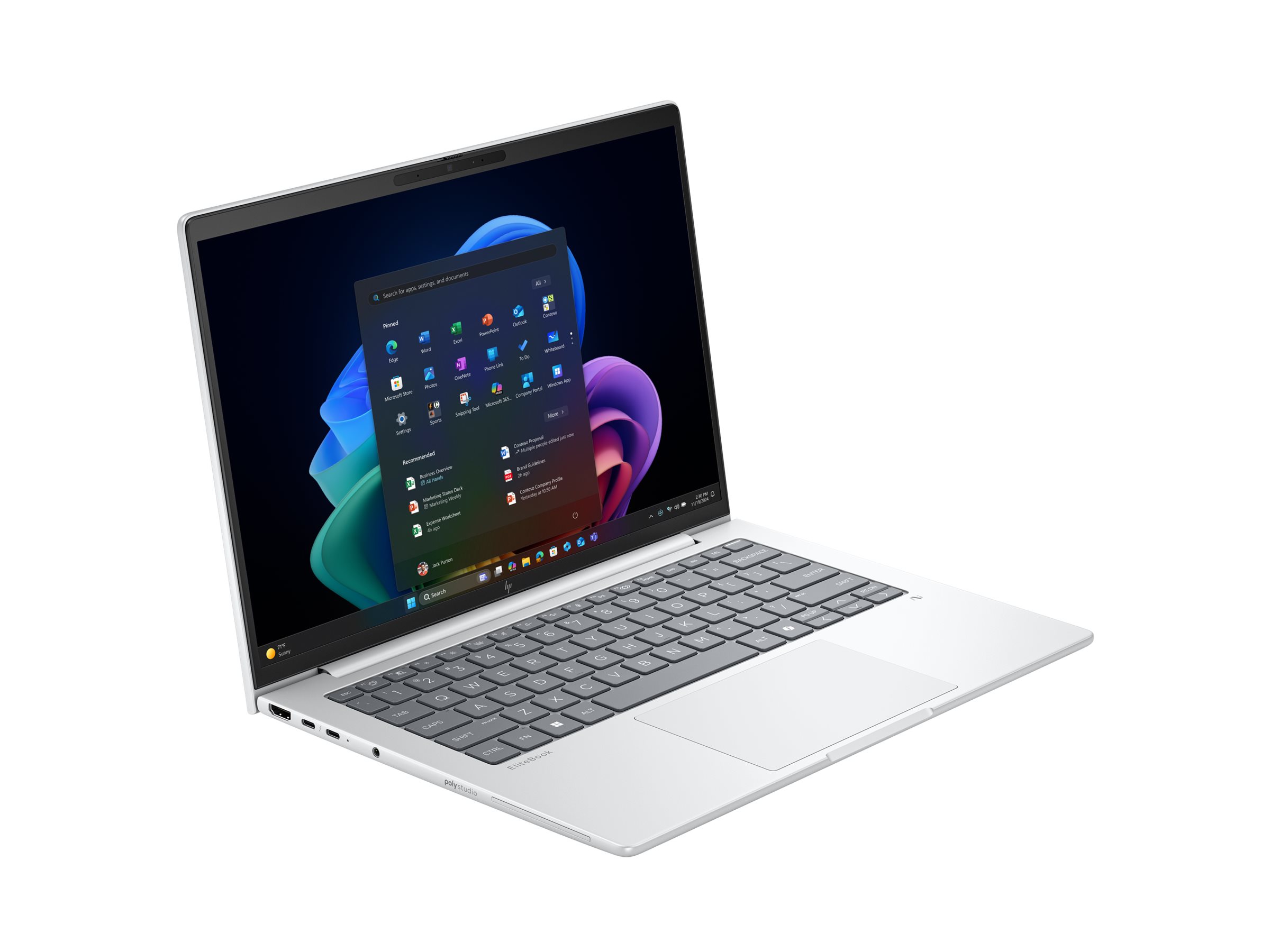 HP EliteBook 8 G1i Notebook Next Gen AI - - IPS 1920 x 1200 - Wi-Fi 7 - Bluetooth - Glacier Silver - kbd: Deutsch - mit HP 3 Jahre Offsite-Support für Notebooks