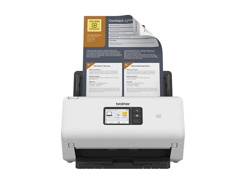 Brother ADS-4550W - Dokumentenscanner - Dual-CIS - - / bis zu 35 Seiten/Min. (Farbe) - automatischer Dokumenteneinzug (60 Blätter) - bis zu 105000 Scanvorgänge/Monat - USB 3.0 - LAN - Wi-Fi(n)