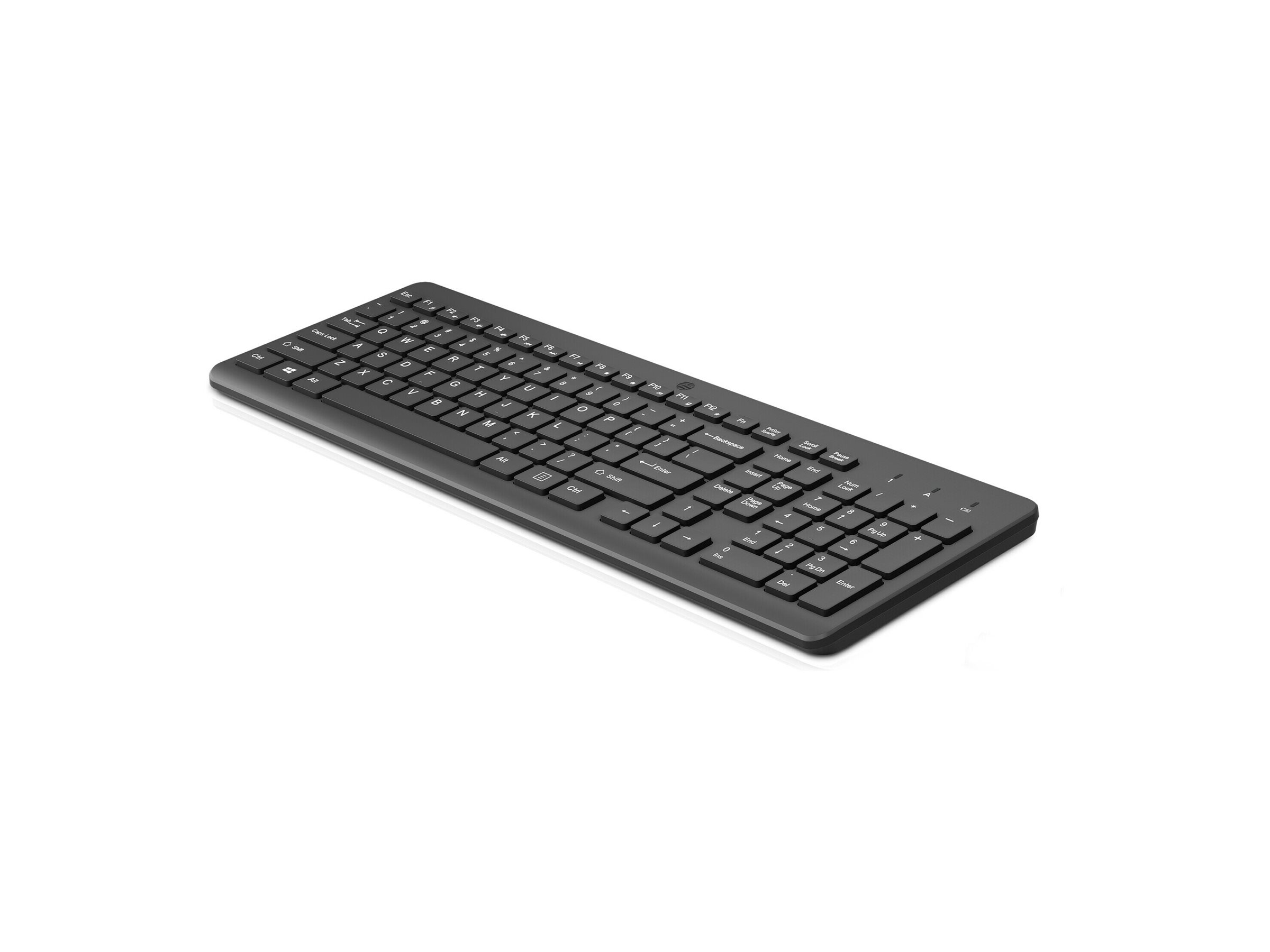 HP 225 - Tastatur - 2,5-Zonen-Layout - kabellos - 2.4 GHz - Deutsch - Schwarz HP 225 - Tastatur - 2,5-Zonen-Layout - kabellos - 2.4 GHz - Deutsch - Schwarz