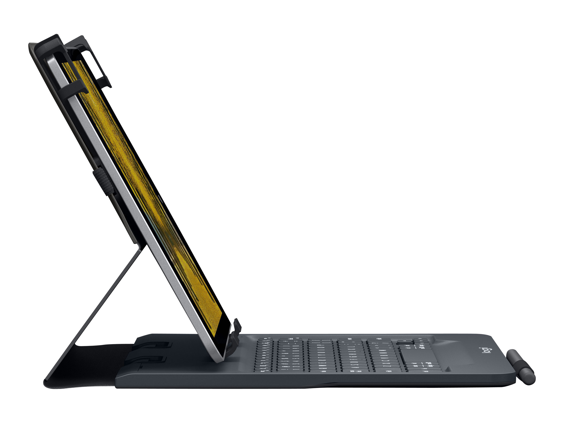 Universal Tastatur und Foliohülle sw - kabellos - Bluetooth 3.0 - QWERTZ - Deutsch - für Apple iPad 2; iPad with Retina display; Samsung Galaxy Tab 4 - Tab A - Tab S - Tab S2 - Tab S3