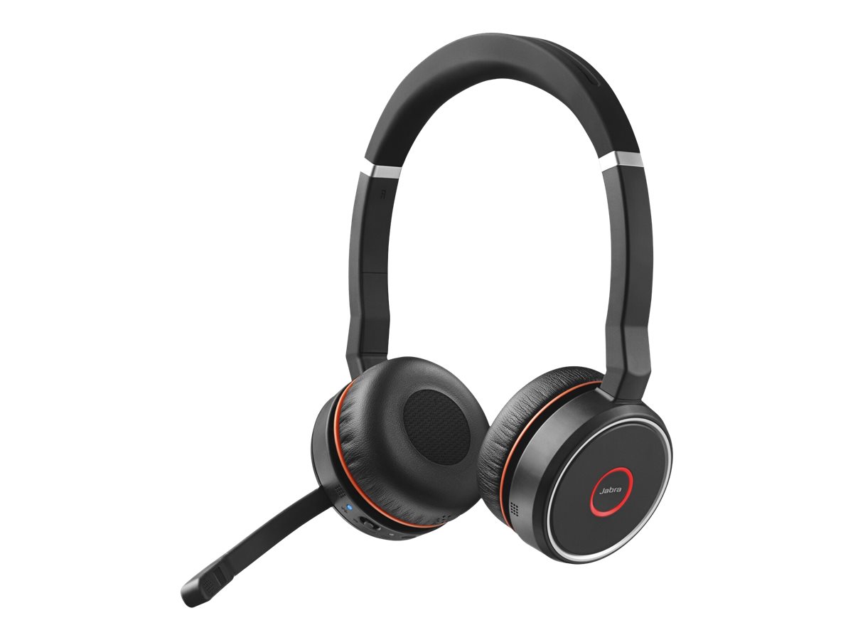 Jabra Evolve 75 SE MS Teams Stereo Headset - Bluetooth - kabellos - aktive Rauschunterdrückung - USB - mit Ladestation - Zertifiziert für Microsoft Teams - für LINK 380a MS