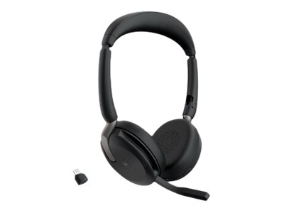 Jabra Evolve2 65 Flex MS Stereo - Headset - On-Ear - Bluetooth - kabellos - aktive Rauschunterdrückung - USB-C - Schwarz - Zertifiziert für Microsoft Teams Jabra Evolve2 65 Flex MS Stereo - Headset - On-Ear - Bluetooth - kabellos - aktive Rauschunterdrückung - USB-C - Schwarz - Zertifiziert für Microsoft Teams