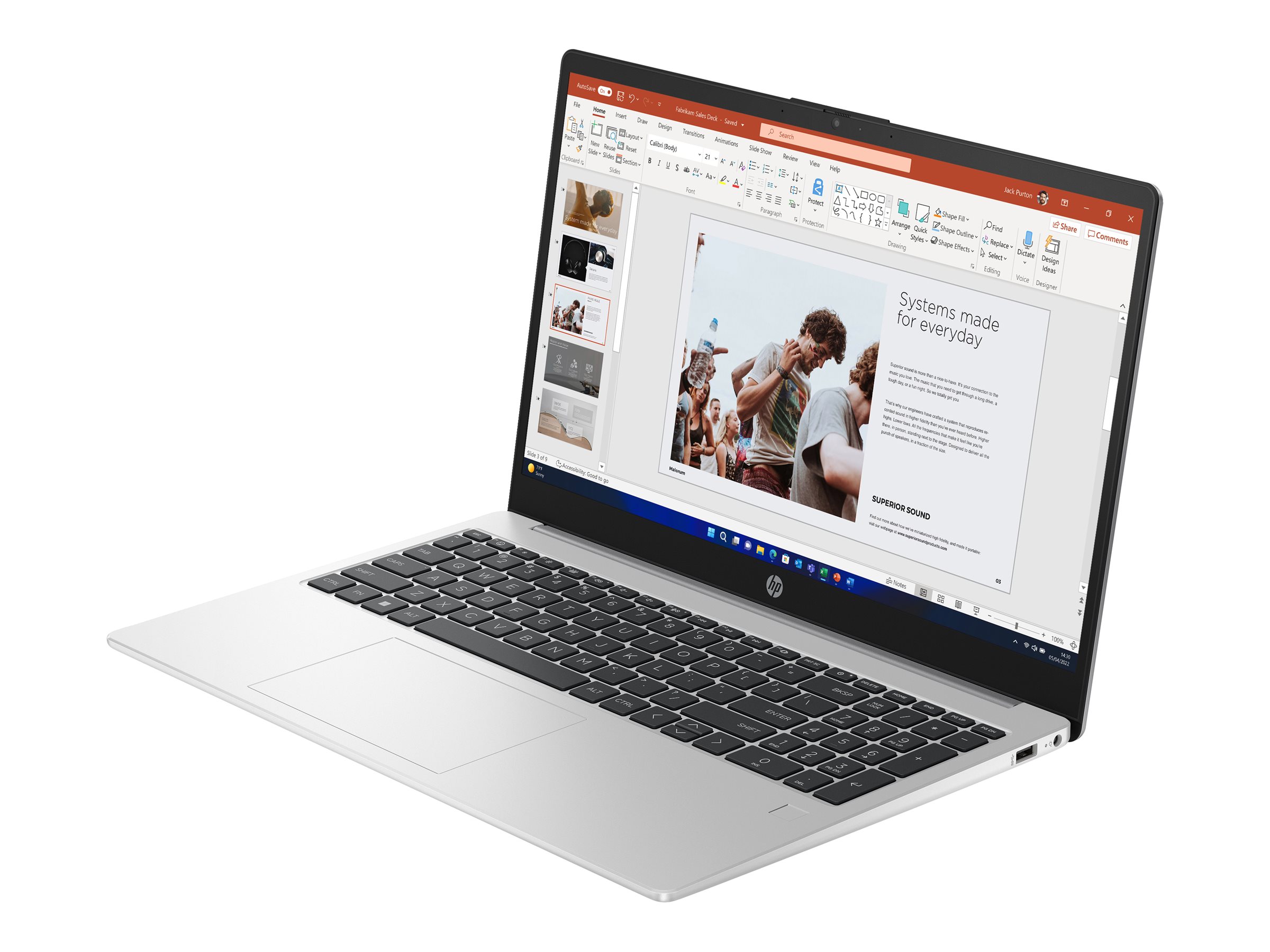 HP 250 G10 Notebook - Intel Core i5 i5-1334U / 1.3 - IPS 1920 x 1080 (Full HD) - Wi-Fi 6 - Bluetooth - Turbo Silber - kbd: Deutsch