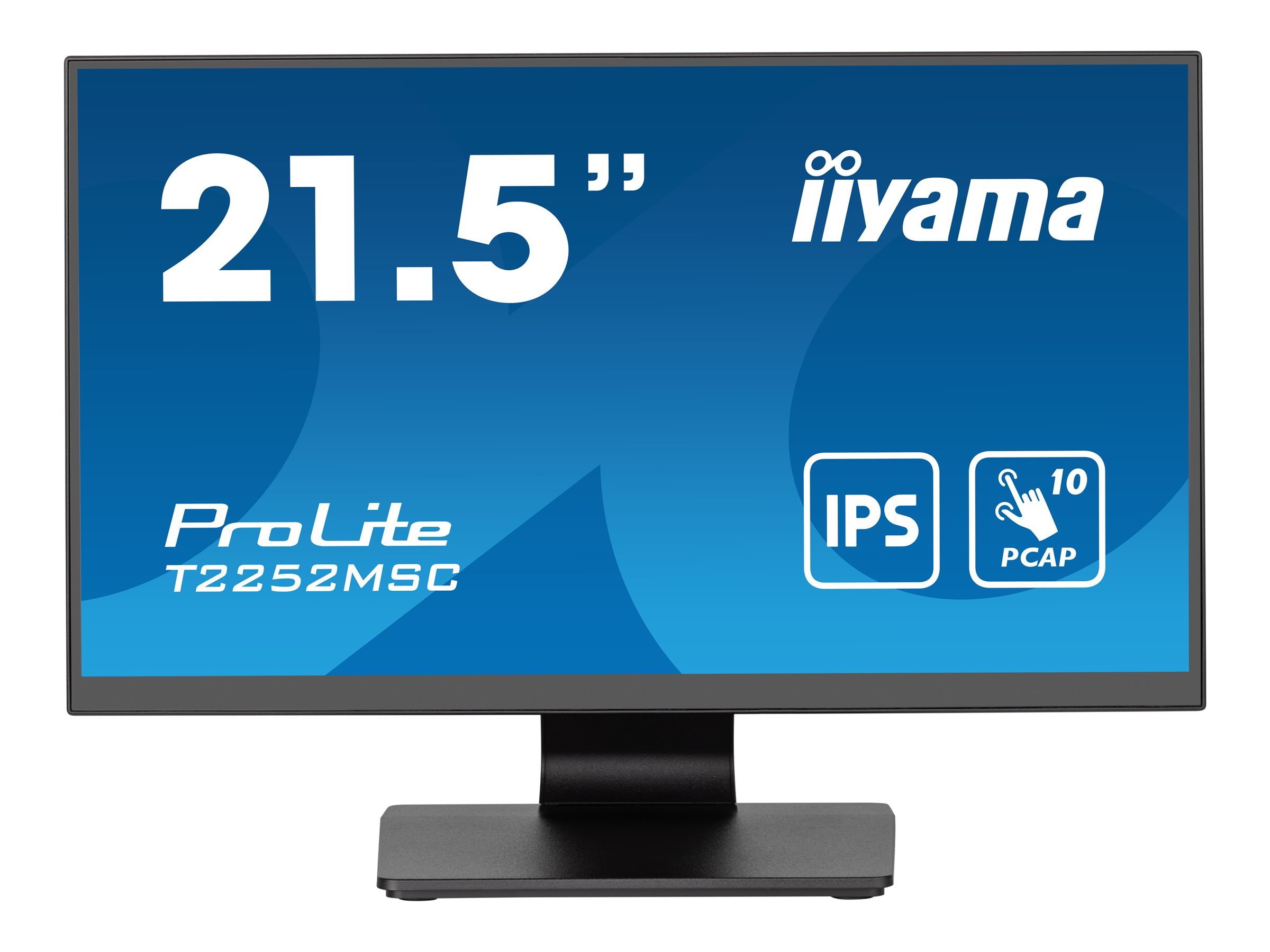 Iiyama ProLite T2252MSC-B2 - LED-Monitor - 55.9 cm - (21.5" sichtbar) - Touchscreen - 1920 x 1080 Full HD (1080p) @ 60 Hz - IPS - 250 cd/m² - 1000:1 - 5 ms - HDMI - DisplayPort - Lautsprecher - Schwarz - matte Oberfläche
