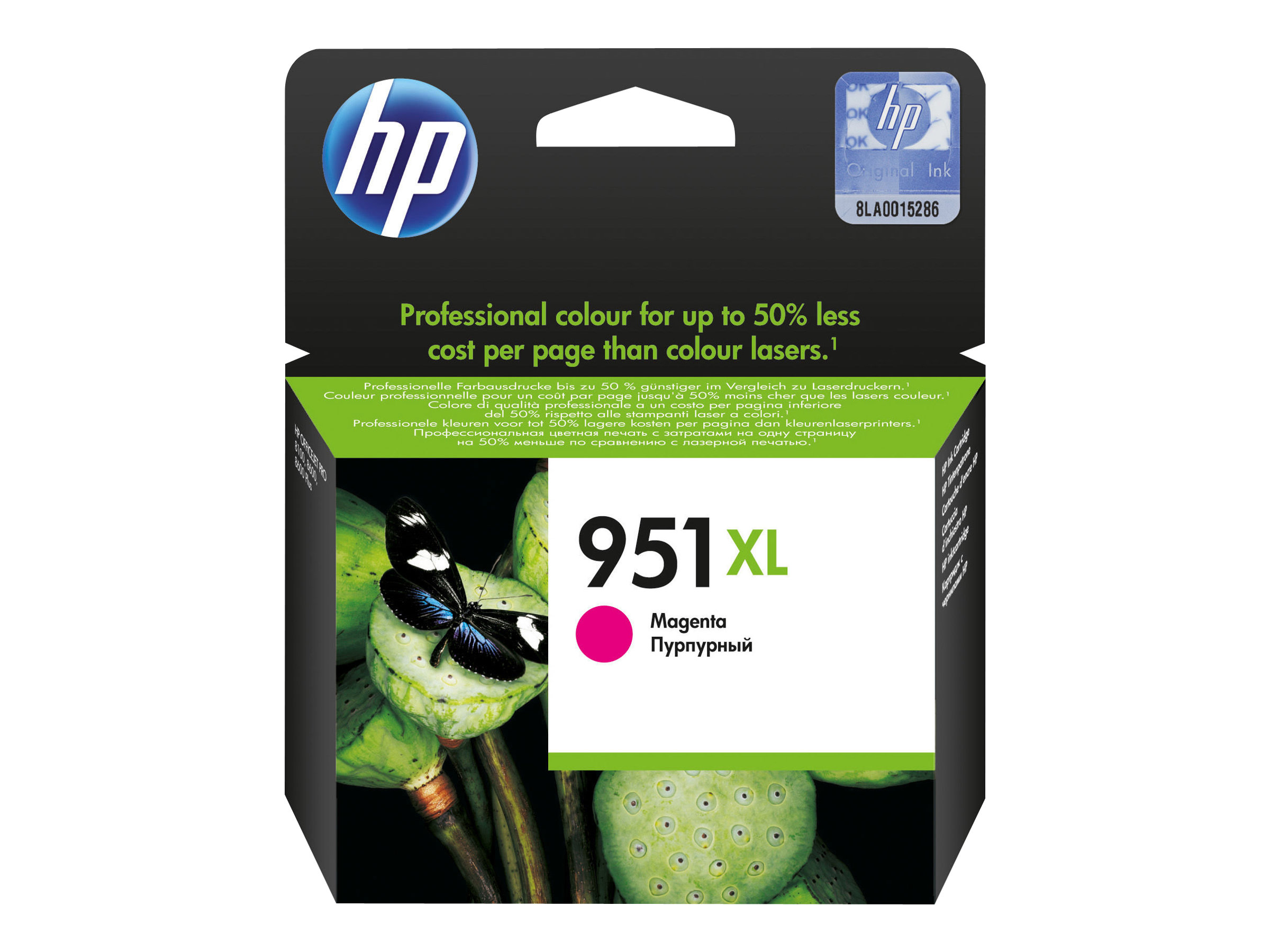 HP Tintenpatrone 951XL magenta für Officejet Pro 8100/Pro 8600 - Officejet - Tintenpatrone - für Officejet Pro 251 - 276 - 8100 - 8600 - 8600 N911 - 8610 - 8615 - 8616 - 8620 - 8625 - 8630 - 8640