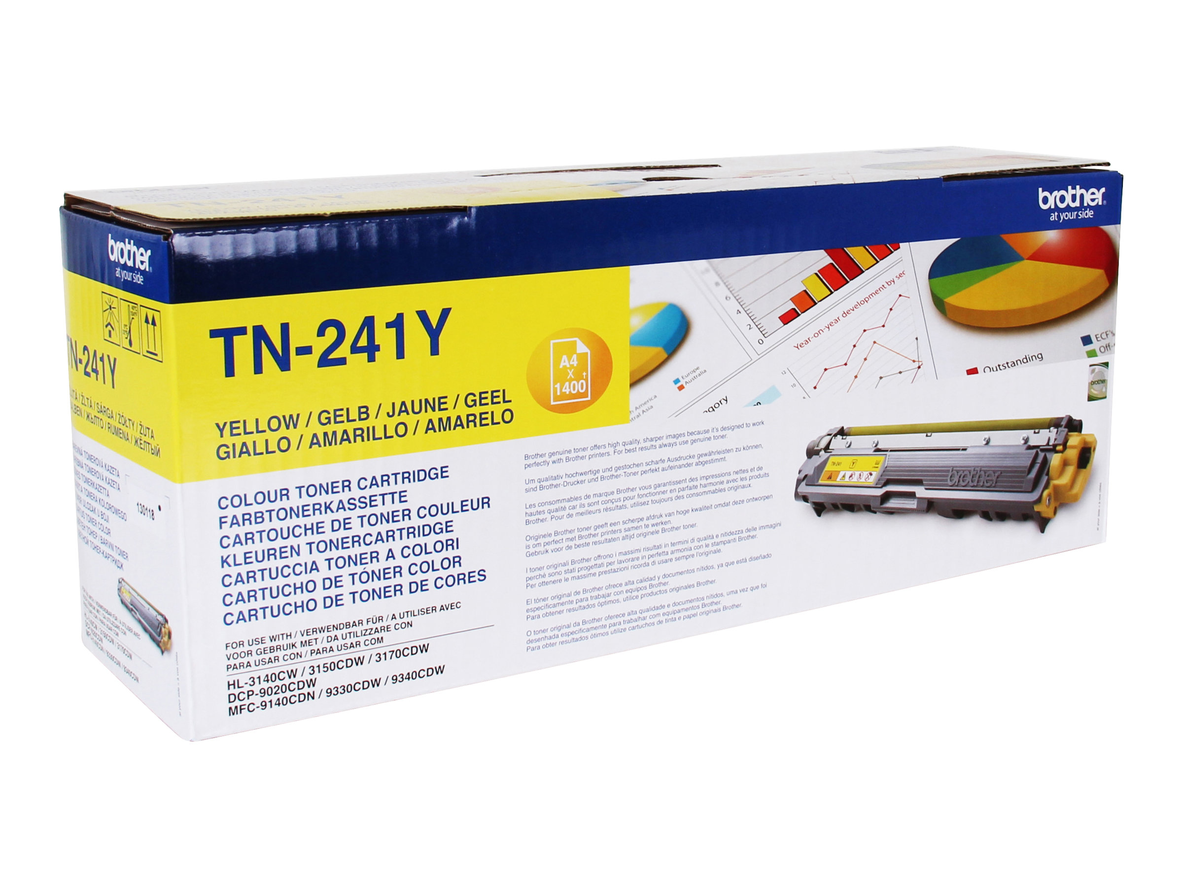 Brother TN241Y - Gelb - Original - Tonerpatrone - für Brother DCP-9015 - DCP-9020 - HL-3140 - HL-3150 - HL-3170 - MFC-9140 - MFC-9330 - MFC-9340