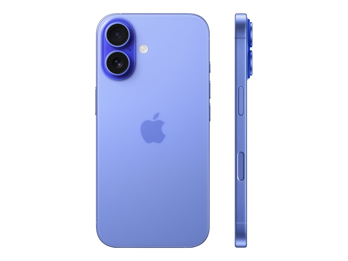 Apple iPhone 16 - 5G Smartphone - Dual-SIM / - OLED-Display - 6.1" - 2556 x 1179 Pixel - 2 x Rückkamera 48 MP - 12 MP - front camera 12 MP - Ultramarine Apple iPhone 16 - 5G Smartphone - Dual-SIM / - OLED-Display - 6.1" - 2556 x 1179 Pixel - 2 x Rückkamera 48 MP - 12 MP - front camera 12 MP - Ultramarine