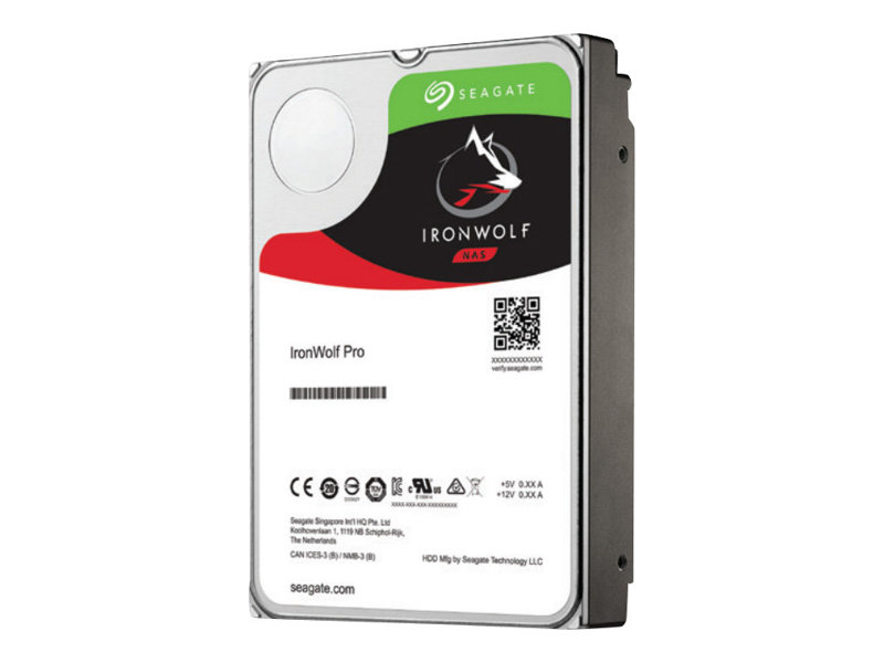Seagate IronWolf Pro ST12000NE0008 - Festplatte - 12 TB - intern - 3.5" (8.9 cm) - SATA 6Gb/s - 7200 rpm - Puffer: 256 MB - mit 2 Jahre Seagate Rescue Datenwiederherstellung