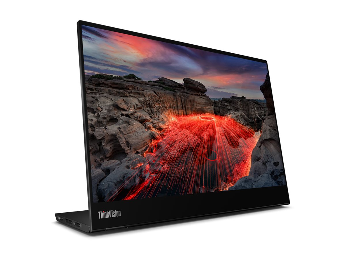 Lenovo ThinkVision M14t Gen 2 - LED-Monitor - 35.6 - tragbar - Touchscreen - 2240 x 1400 @ 60 Hz - IPS - 300 cd/m² - 1500:1 - 6 ms - 2xUSB-C - Raven Black