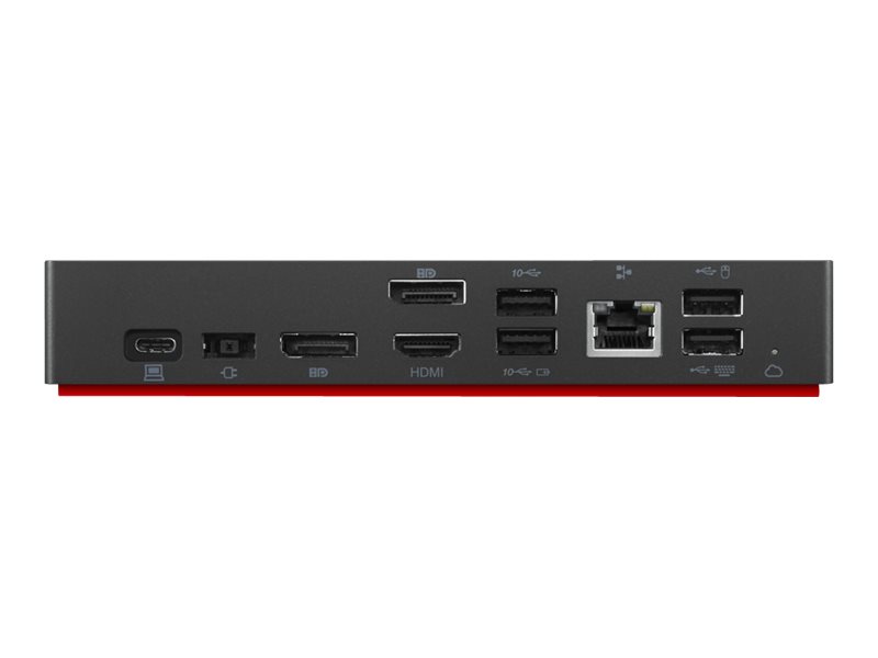Lenovo ThinkPad Universal USB-C Smart Dock - Dockingstation - USB-C - HDMI - 2 x DP - 1GbE - 135 Watt - Campus - Europa - für ThinkPad E14 Gen 3; T14s Gen 2; X1 Carbon Gen 9; X1 Yoga Gen 6 Lenovo ThinkPad Universal USB-C Smart Dock - Dockingstation - USB-C - HDMI - 2 x DP - 1GbE - 135 Watt - Campus - Europa - für ThinkPad E14 Gen 3; T14s Gen 2; X1 Carbon Gen 9; X1 Yoga Gen 6