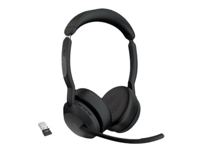 Jabra Evolve2 55 MS Stereo, Kabellos - Bluetooth - kabellos - aktive Rauschunterdrückung - USB-A - Schwarz - Zoom Certified - Zertifiziert für Microsoft Teams - Cisco Webex Certified - optimiert für UC - Alcatel-Lucent-zertifiziert - Avaya Certified - U… Jabra Evolve2 55 MS Stereo, Kabellos - Bluetooth - kabellos - aktive Rauschunterdrückung - USB-A - Schwarz - Zoom Certified - Zertifiziert für Microsoft Teams - Cisco Webex Certified - optimiert für UC - Alcatel-Lucent-zertifiziert - Avaya Certified - U…