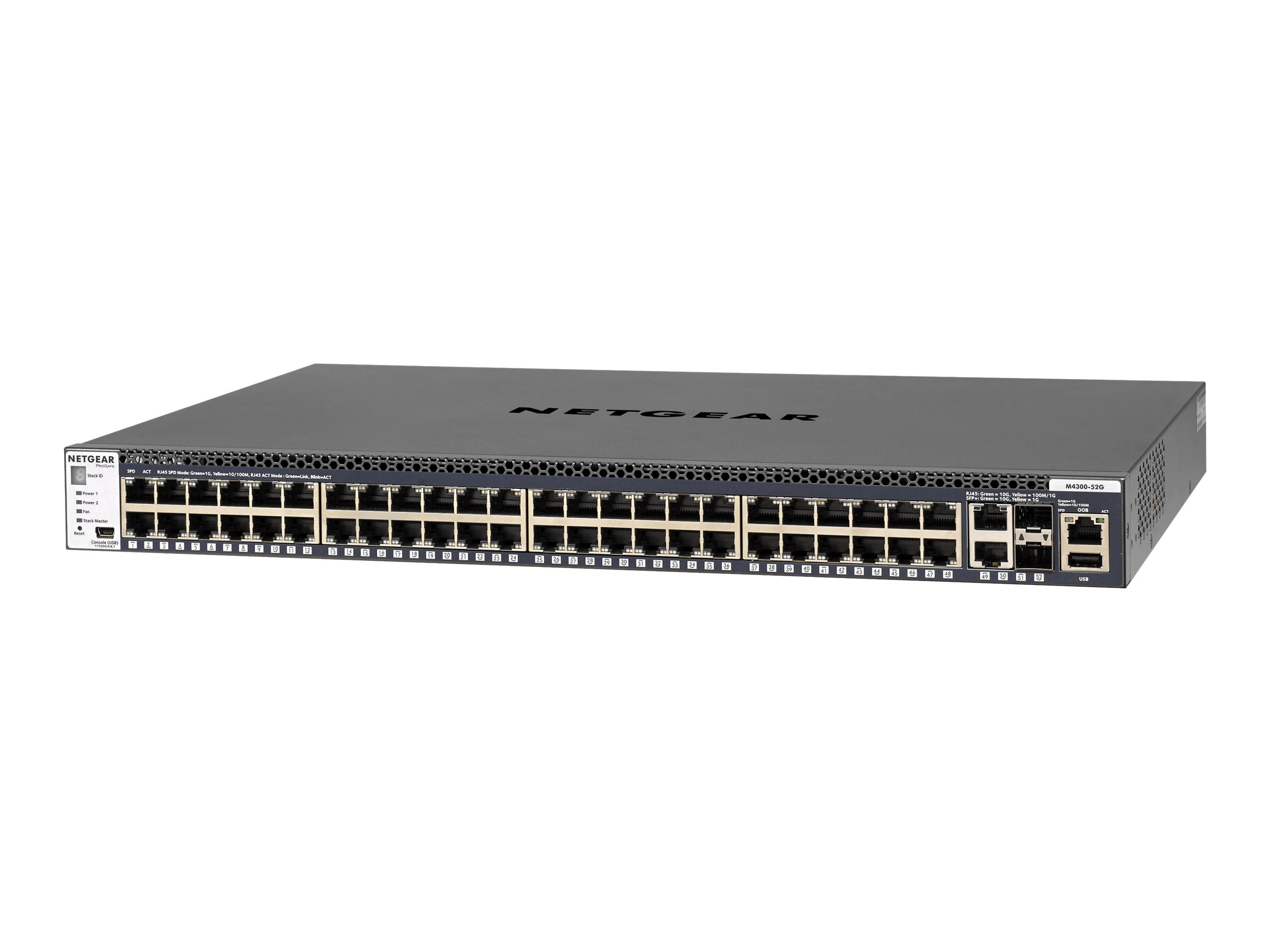 Netgear M4300-52G - Switch - L3 - managed - 2 x - Luftstrom von vorne nach hinten - an Rack montierbar