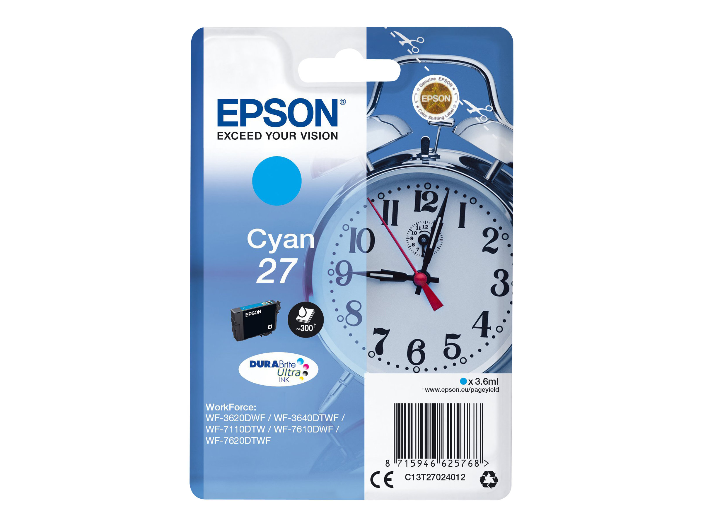SGLPCK CYAN DURABRITEULTRAINK2 - für WorkForce WF-3620 - WF-3640 - WF-7110 - WF-7210 - WF-7610 - WF-7620 - WF-7710 - WF-7715 - WF-7720 SGLPCK CYAN DURABRITEULTRAINK2 - für WorkForce WF-3620 - WF-3640 - WF-7110 - WF-7210 - WF-7610 - WF-7620 - WF-7710 - WF-7715 - WF-7720