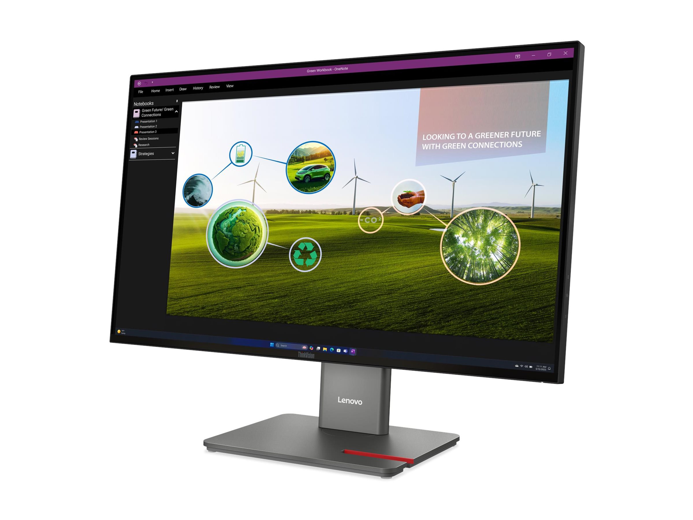 Lenovo ThinkVision P27Q-40 - LED-Monitor - 68.6 cm - 2560 x 1440 QHD @ 120 Hz - IPS - 350 cd/m² - 1500:1 - DisplayHDR 10 - 4 ms - HDMI - DisplayPort - Finsternis schwarz