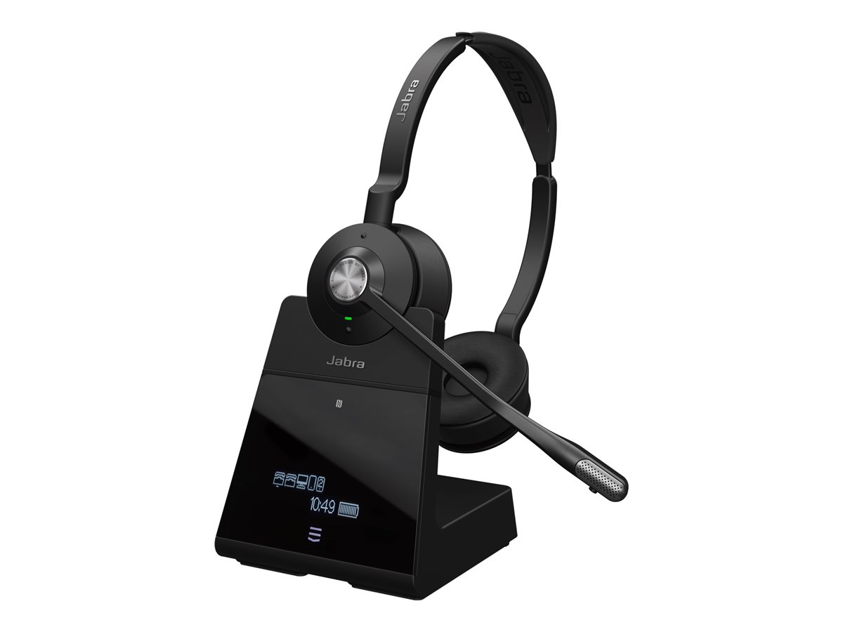 Jabra Engage 75 SE Stereo (Low Power) - Headset - On-Ear - DECT / Bluetooth - kabellos - NFC - Zoom Certified - UC-zertifiziert - Amazon Chime Certified - Google Meet Certified - Works With Chromebook Certified - Certified for Microsoft Teams Open Office