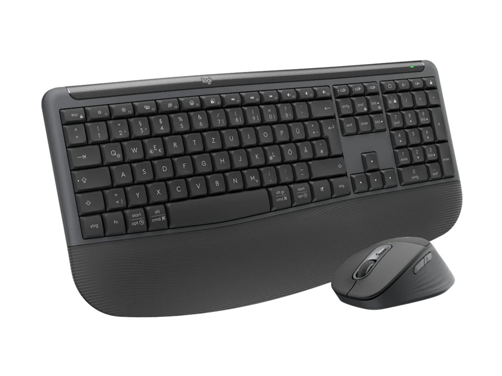 Logitech Signature Comfort Plus Combo MK880 - Business - Tastatur-und-Maus-Set - full size - mit LED-Batteriestandanzeige - kabellos - USB-C - Bluetooth LE - QWERTZ - Deutsch - Graphite Logitech Signature Comfort Plus Combo MK880 - Business - Tastatur-und-Maus-Set - full size - mit LED-Batteriestandanzeige - kabellos - USB-C - Bluetooth LE - QWERTZ - Deutsch - Graphite