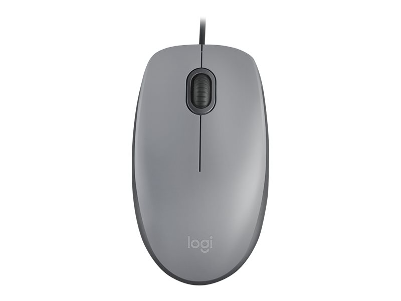 Logitech M110 Silent Maus beidhändig - optisch - 3 Tasten - kabelgebunden - USB - Mid Gray Logitech M110 Silent Maus beidhändig - optisch - 3 Tasten - kabelgebunden - USB - Mid Gray