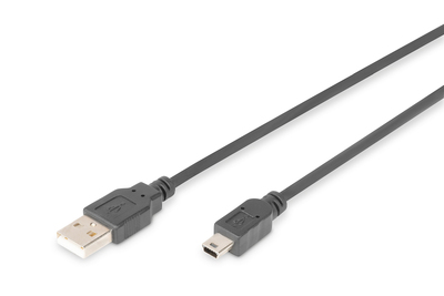 USB2.0 Anschlusskabel, 1 m - USB 2.0 - 1 m - geformt - Schwarz