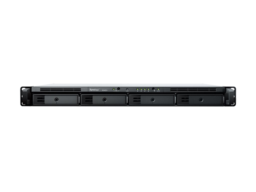Synology RackStation RS422+, NAS, Rack (1U), AMDRyzen, R1600, Schwarz - Rack - einbaufähig - SATA 6Gb/s - RAID RAID 0 - 1 - 5 - 6 - 10 - JBOD - RAM 2 GB - Gigabit Ethernet - iSCSI Support - 1U Synology RackStation RS422+, NAS, Rack (1U), AMDRyzen, R1600, Schwarz - Rack - einbaufähig - SATA 6Gb/s - RAID RAID 0 - 1 - 5 - 6 - 10 - JBOD - RAM 2 GB - Gigabit Ethernet - iSCSI Support - 1U