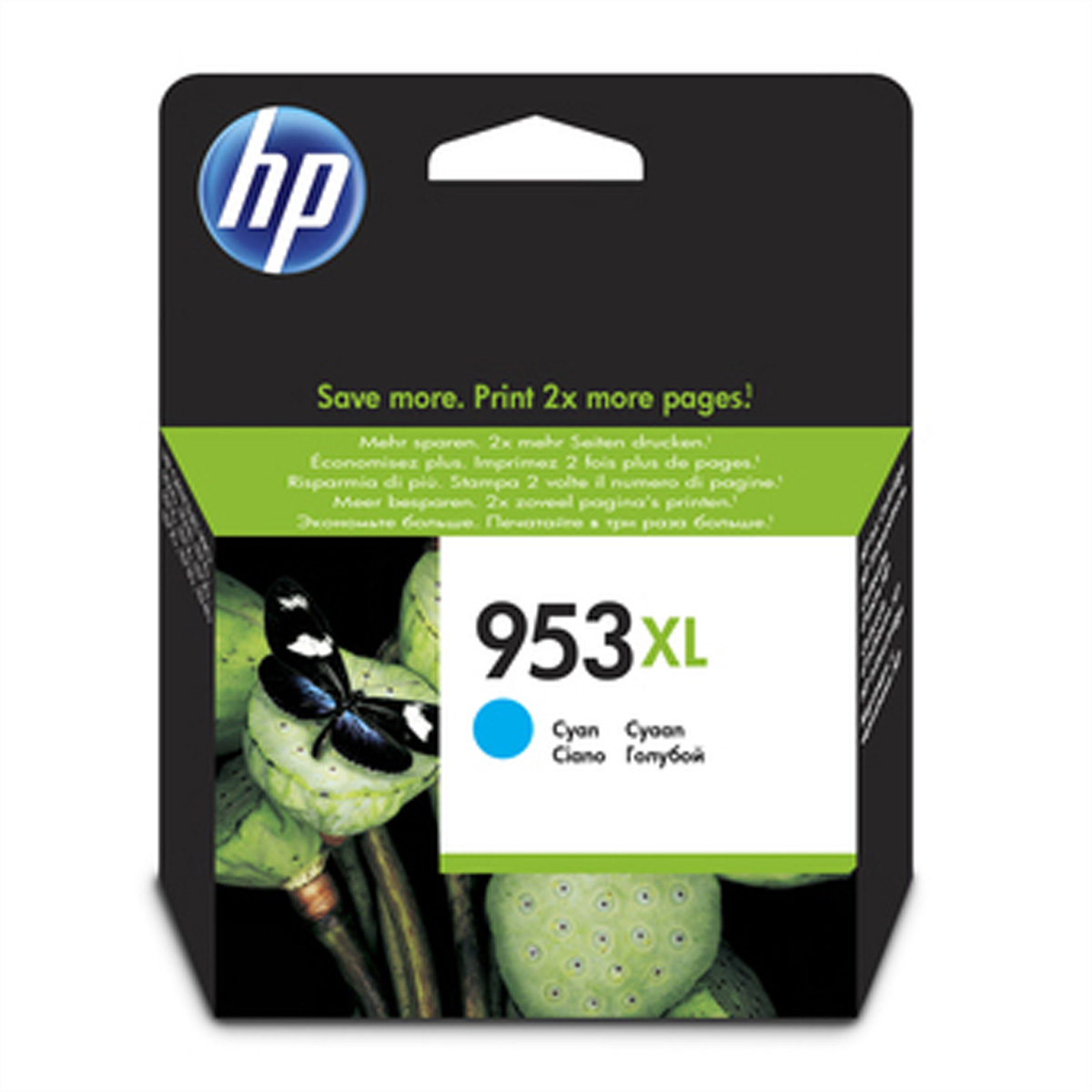 HP 953XL - 20 ml - Hohe Ergiebigkeit - Cyan - Original - Tintenpatrone - für Officejet Pro 77XX - 82XX - 87XX