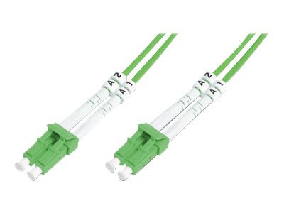 Digitus LWL Multimode Patchkabel, LC / LC - bis LC Multi-Mode (M) - 3 m - Glasfaser - Duplex - 50/125 Mikrometer - OM5 - geschirmt - halogenfrei - Spring Green
