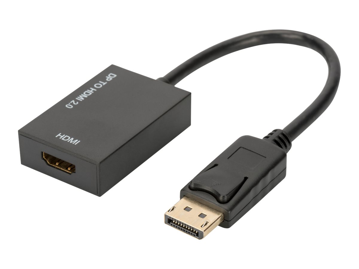 DIGITUS Aktives DisplayPort auf HDMI Konverter - Schwarz DIGITUS Aktives DisplayPort auf HDMI Konverter - Schwarz