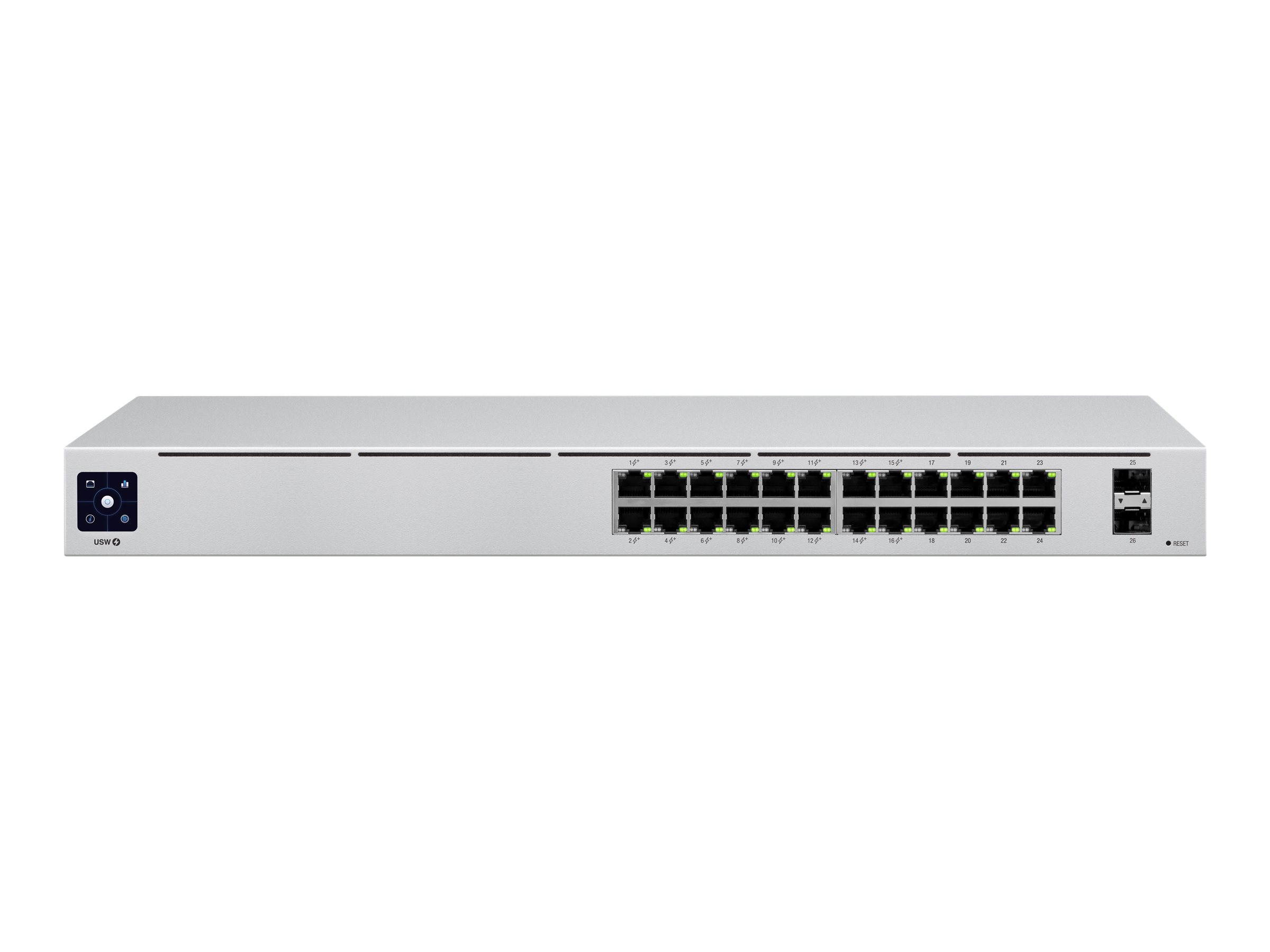 Ubiquiti UniFi Switch USW-24-POE - Switch - managed - 24 x 10/100/1000 (16 PoE+) - + 2 x Gigabit SFP - an Rack montierbar - Desktop - PoE++ (95 W) Ubiquiti UniFi Switch USW-24-POE - Switch - managed - 24 x 10/100/1000 (16 PoE+) - + 2 x Gigabit SFP - an Rack montierbar - Desktop - PoE++ (95 W)