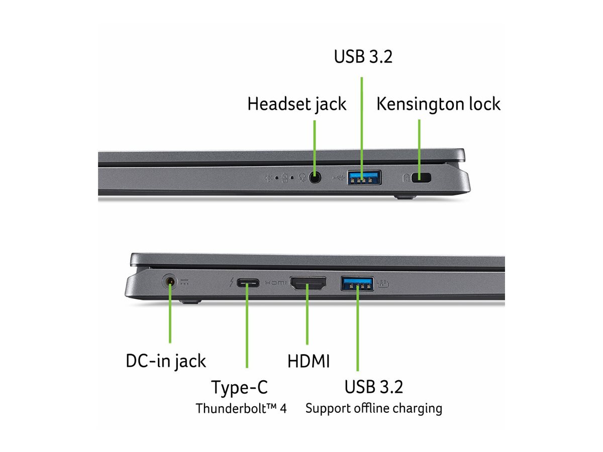 Acer Aspire 17 A17-51M - Intel Core 7 150U / 1.8 - IPS 1920 x 1080 (Full HD) - Wi-Fi 6E - Stahlgrau - kbd: Deutsch