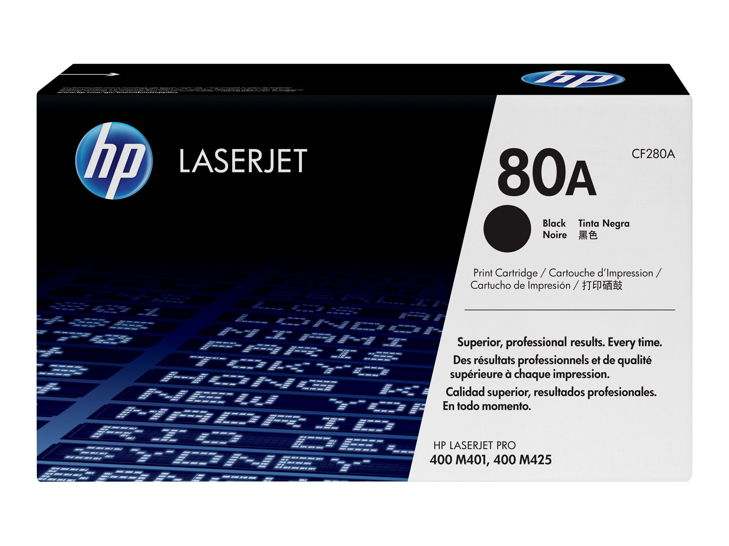 HP Toner 80A schwarz f. LaserJet - für LaserJet Pro 400 M401 - MFP M425 HP Toner 80A schwarz f. LaserJet - für LaserJet Pro 400 M401 - MFP M425