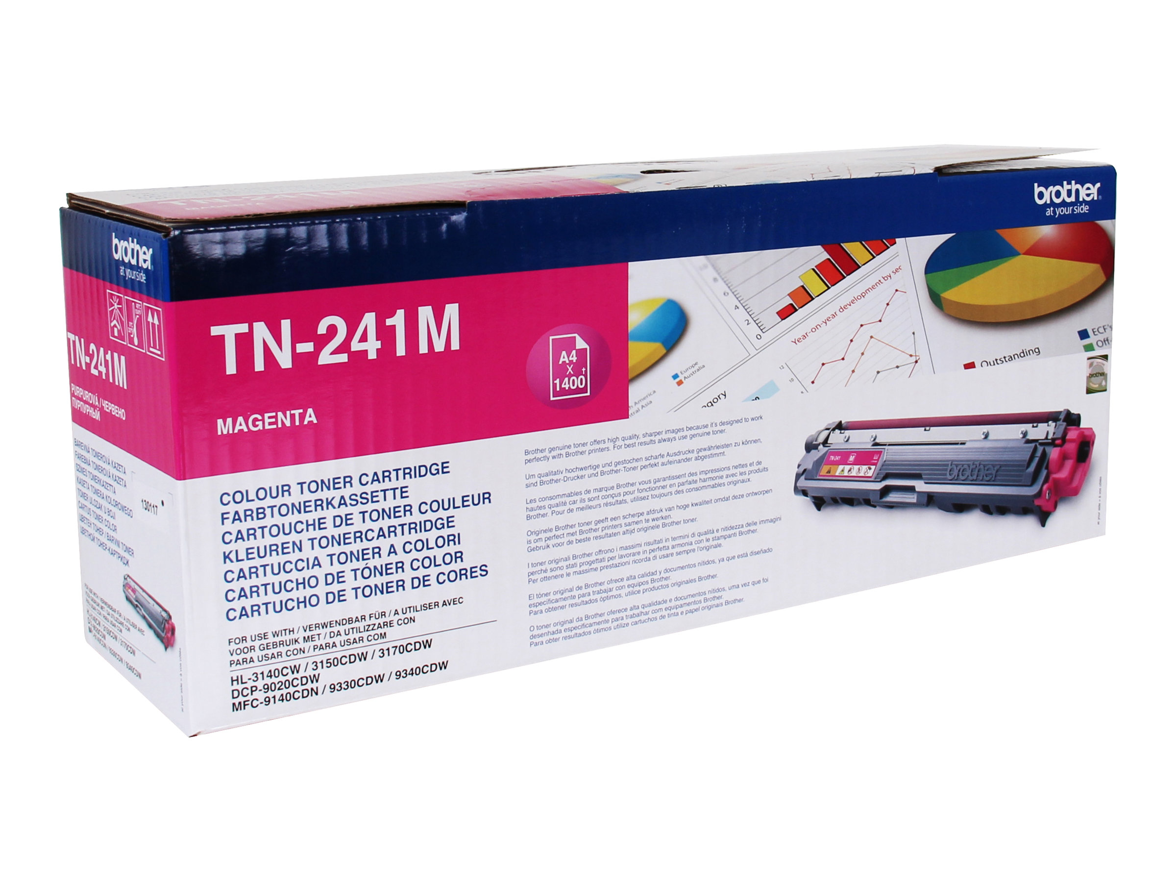 Brother TN241M - Magenta - Original - Tonerpatrone - für Brother DCP-9015 - DCP-9020 - HL-3140 - HL-3150 - HL-3170 - MFC-9140 - MFC-9330 - MFC-9340