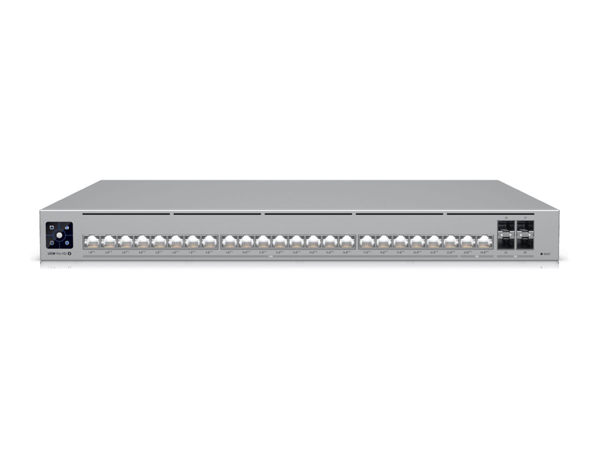 Ubiquiti UniFi Pro Max - Switch - L3 - 2 x - + 22 x 2.5GBase-T (PoE++) + 4 x 10 Gigabit SFP+ - an Rack montierbar - PoE++ (600 W) - für P/N: UACC-CABLE-PATCH-EL-0.15M-W - UACC-DAC-SFP10-0.5M