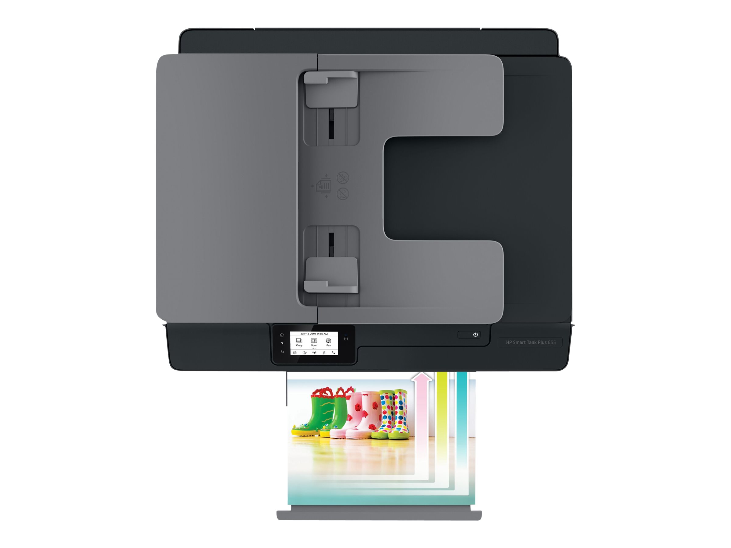 HP Smart Tank Plus 655 Wireless All-in-One - - (Original) - A4/Legal (Medien) - bis zu 10 Seiten/Min. (Kopieren) - bis zu 11 Seiten/Min. (Drucken) - 100 Blatt - 33.6 Kbps - USB 2.0 - Wi-Fi(n) - Bluetooth