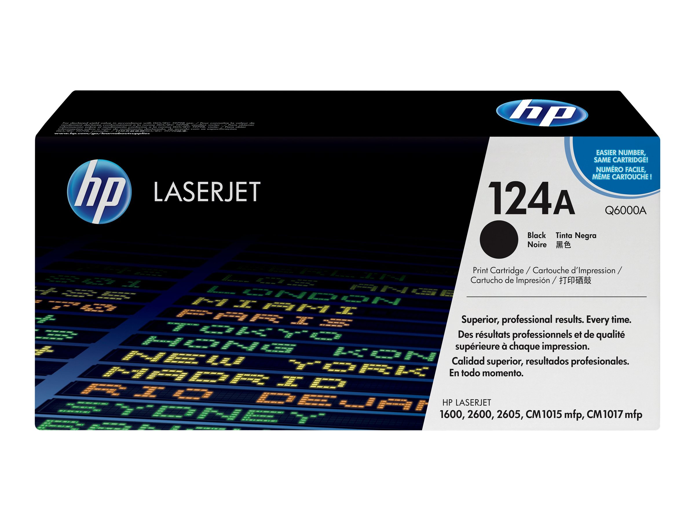 HP 124A - Schwarz - Original - LaserJet - Tonerpatrone (Q6000A) - für Color LaserJet 1600 - 2600n - 2605 - 2605dn - 2605dtn - CM1015 MFP - CM1017 MFP