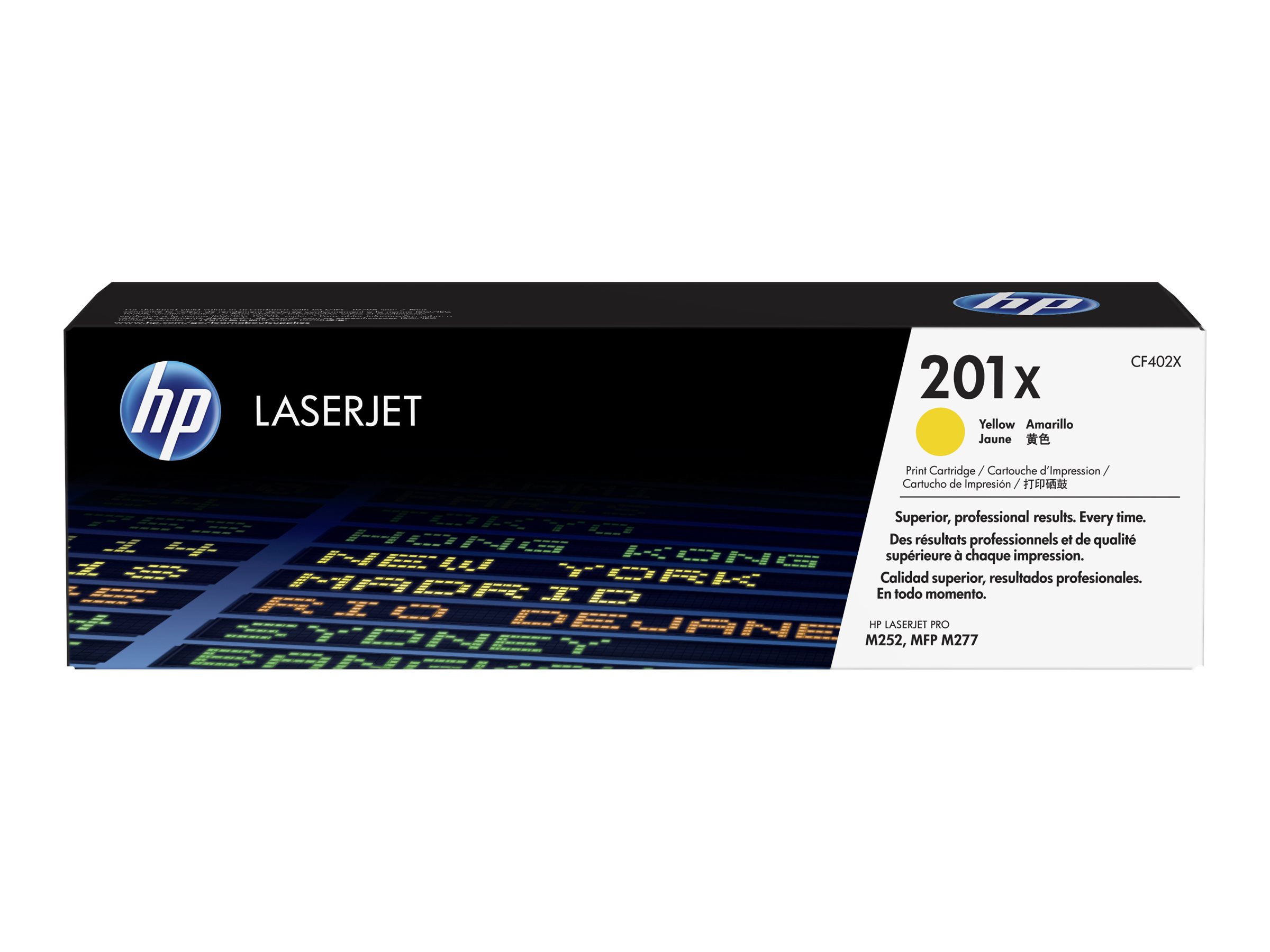 HP 201X - Hohe Ergiebigkeit - Gelb - original - LaserJet - Tonerpatrone (CF402X) - für Color LaserJet Pro M252dn - M252dw - M252n - MFP M277c6 - MFP M277dw - MFP M277n HP 201X - Hohe Ergiebigkeit - Gelb - original - LaserJet - Tonerpatrone (CF402X) - für Color LaserJet Pro M252dn - M252dw - M252n - MFP M277c6 - MFP M277dw - MFP M277n