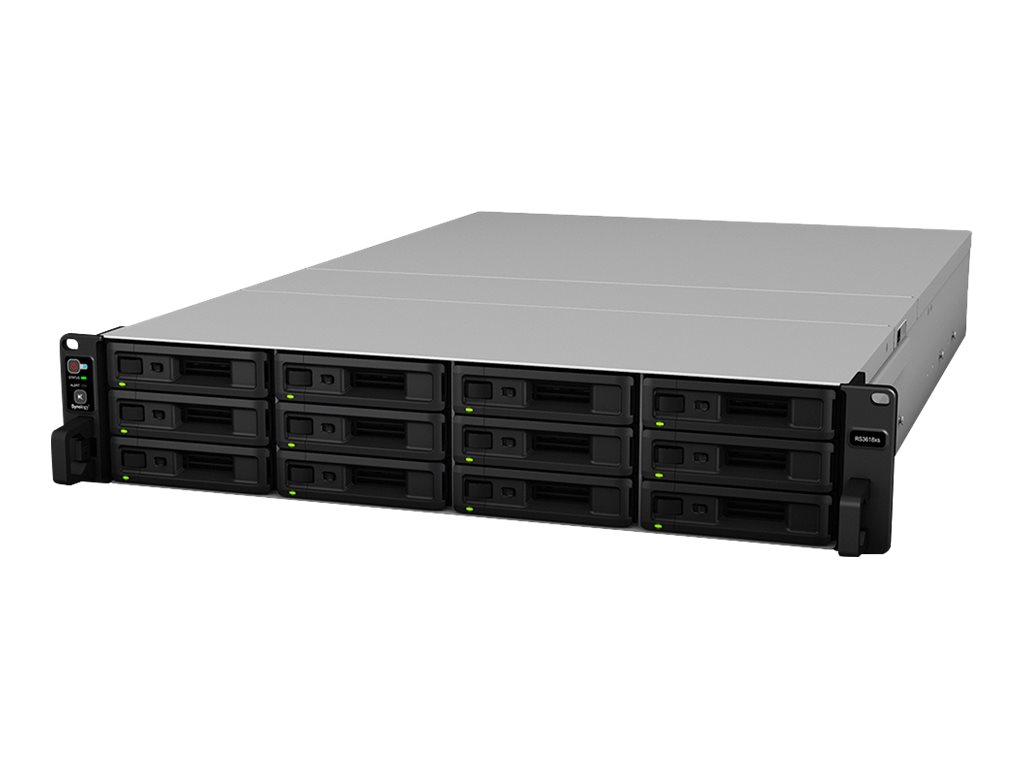 Synology RackStation RS3618XS - NAS-Server - 12 Schächte - Rack - einbaufähig - SATA 6Gb/s - RAID RAID 0 - 1 - 5 - 6 - 10 - JBOD - RAID F1 - RAM 8 GB - Gigabit Ethernet - iSCSI Support - 2U