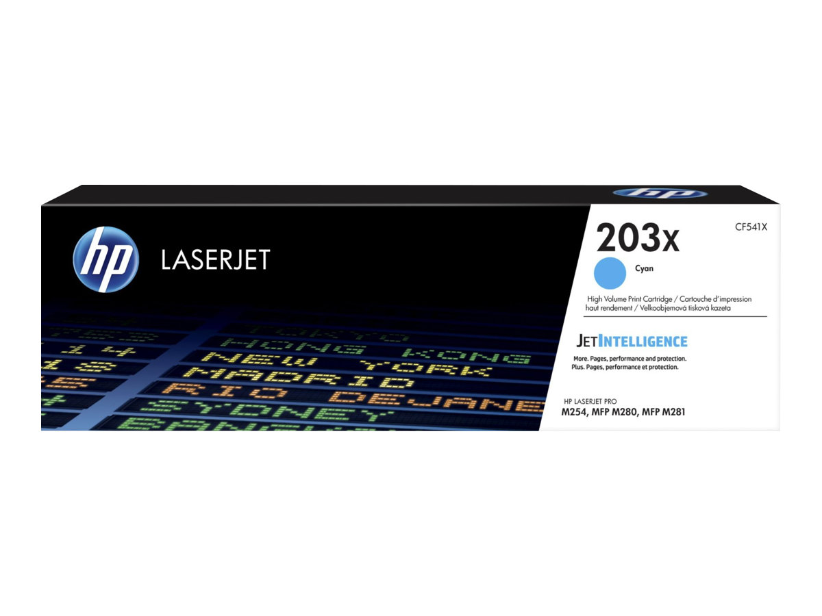 HP 203X - Hohe Ergiebigkeit - Cyan - Original - LaserJet - Tonerpatrone (CF541X) - für Color LaserJet Pro M254dw - M254nw - MFP M280nw - MFP M281cdw - MFP M281fdn - MFP M281fdw HP 203X - Hohe Ergiebigkeit - Cyan - Original - LaserJet - Tonerpatrone (CF541X) - für Color LaserJet Pro M254dw - M254nw - MFP M280nw - MFP M281cdw - MFP M281fdn - MFP M281fdw