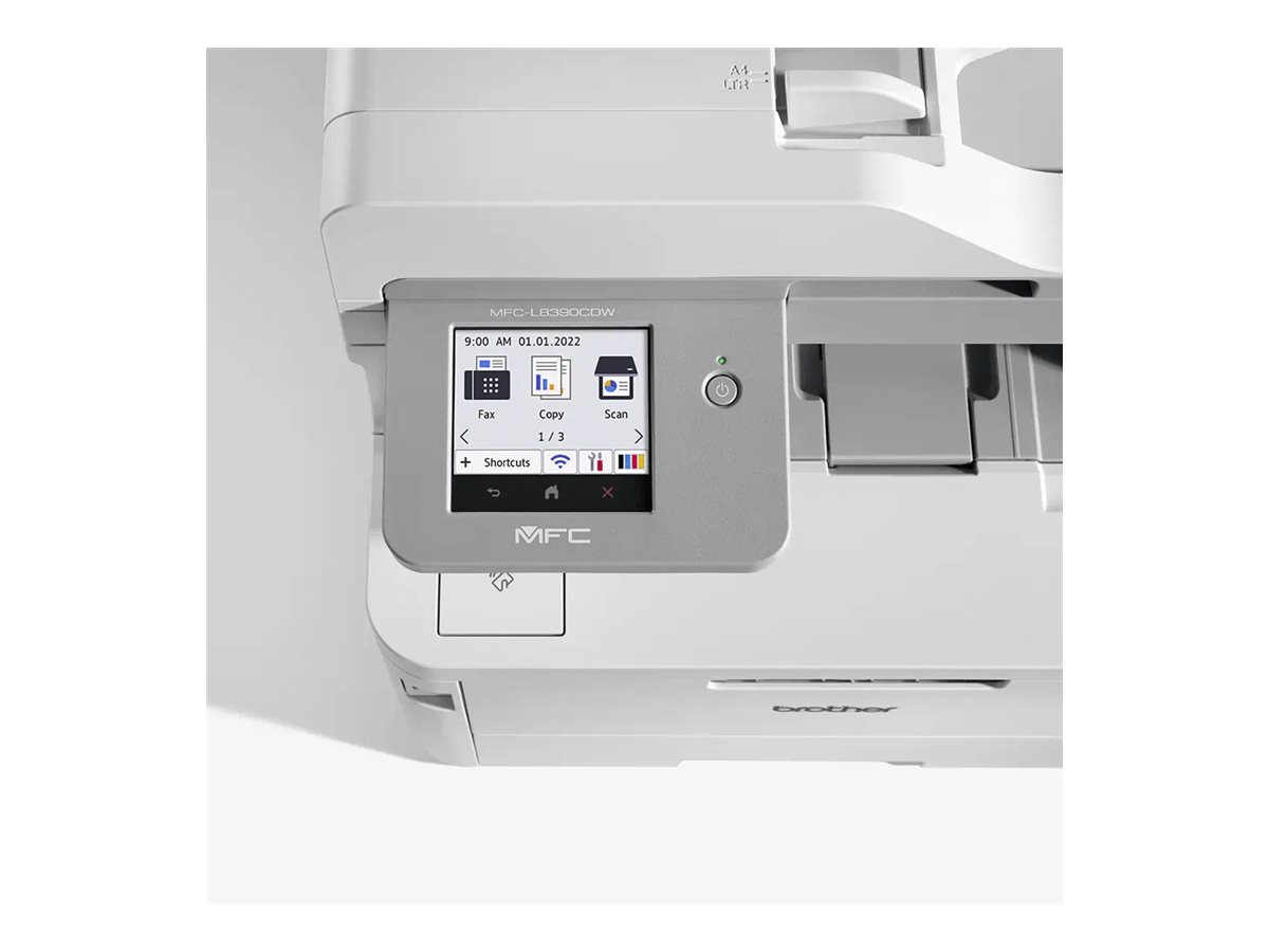 Brother MFC-L8390CDW - Multifunktionsdrucker - - bis zu 30 Seiten/Min. (Kopieren) - bis zu 30 Seiten/Min. (Drucken) - 280 Blatt - 33.6 Kbps - USB 2.0 - Gigabit LAN - USB 2.0-Host - NFC - Wi-Fi(n) Brother MFC-L8390CDW - Multifunktionsdrucker - - bis zu 30 Seiten/Min. (Kopieren) - bis zu 30 Seiten/Min. (Drucken) - 280 Blatt - 33.6 Kbps - USB 2.0 - Gigabit LAN - USB 2.0-Host - NFC - Wi-Fi(n)