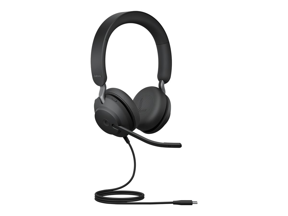 Jabra Evolve2 40 SE MS Stereo - Headset - On-Ear - kabelgebunden - USB-C - USB-A - Geräuschisolierung - Zertifiziert für Microsoft Teams
