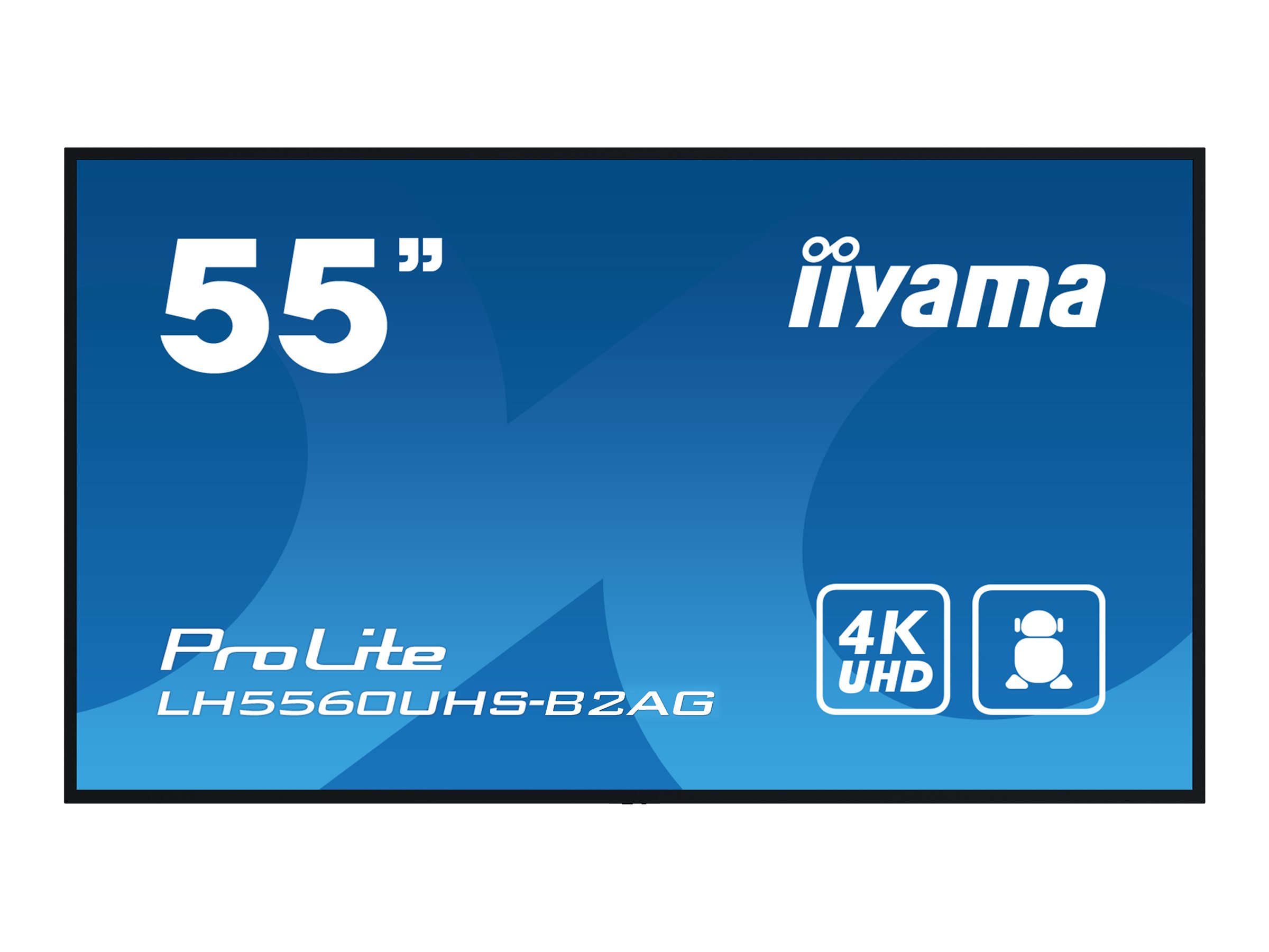 Iiyama ProLite LH5560UHS-B2AG - LED-Monitor - sichtbar) LCD-Display mit LED-Hintergrundbeleuchtung - Digital Signage - mit Integrierter SoC-Mediaplayer - 4K UHD (2160p) 3840 x 2160 - schwarzer Rahmen mit matter Oberfläche