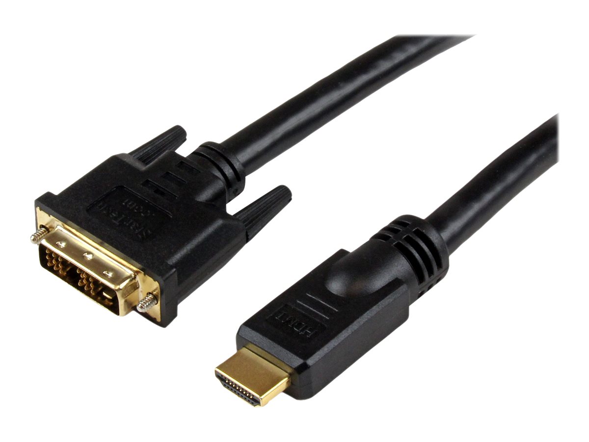 HDMI auf DVI-D Kabel 3m (Stecker/Stecker) schwarz - HDMI/DVI Adapterkabel mit vergoldeten Kontakten - HDMI/DVI Videokabel Schwarz - Adapterkabel - HDMI männlich zu DVI-D männlich - 3 m - Schwarz