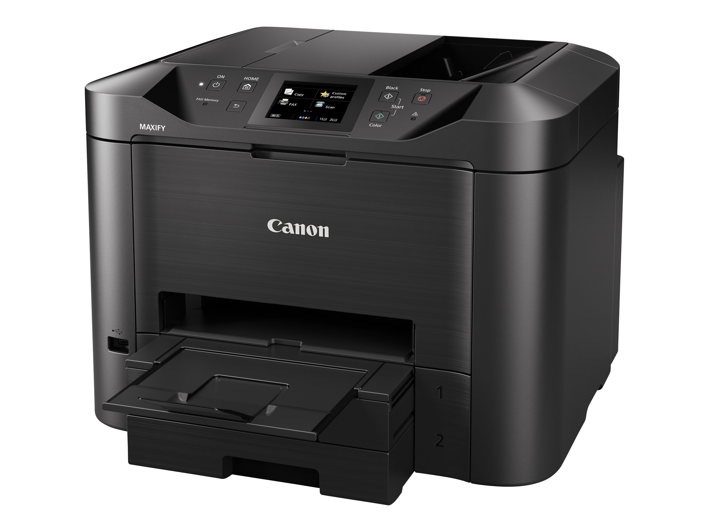 Canon MAXIFY MB5450 - Multifunktionsdrucker - - Legal (216 x 356 mm) (Original) - A4/Legal (Medien) - bis zu 22 Seiten/Min. (Kopieren) - bis zu 24 ipm (Drucken) - 500 Blatt - 33.6 Kbps - USB 2.0 - LAN - Wi-Fi(n) - USB-Host